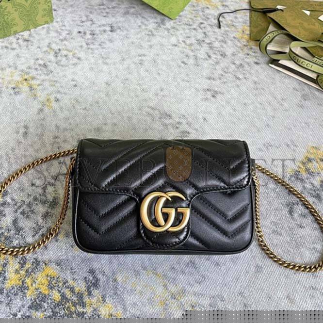 G*u*i marmont matelasse leather super mini bag 476433  (19.5*10.2*5.1cm)